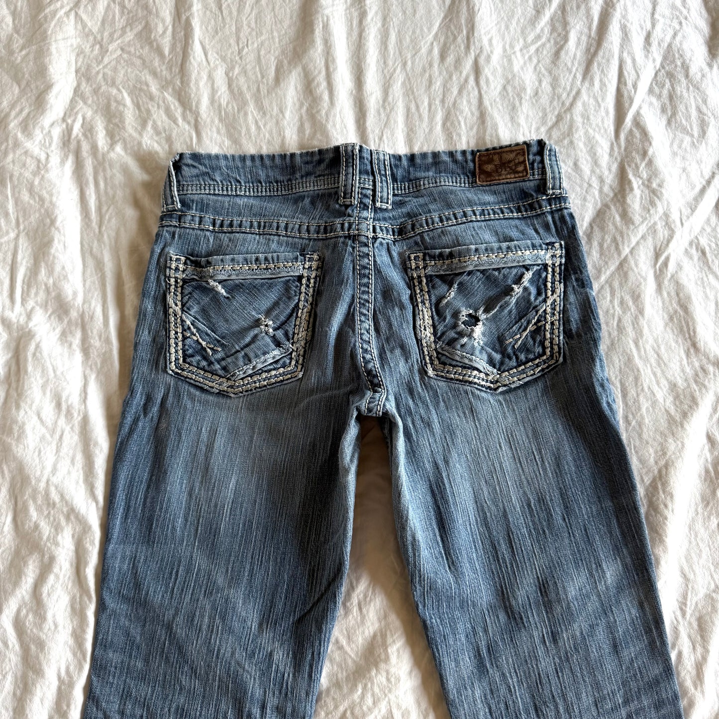 BKE Low-Rise Light Wash Bootcut Jeans - Size L