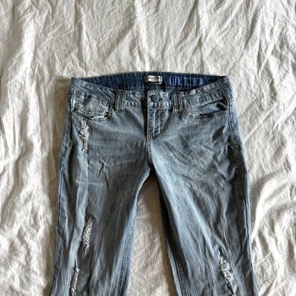 Indigo Rein Low-Rise Light Wash Flared Jeans - Size L