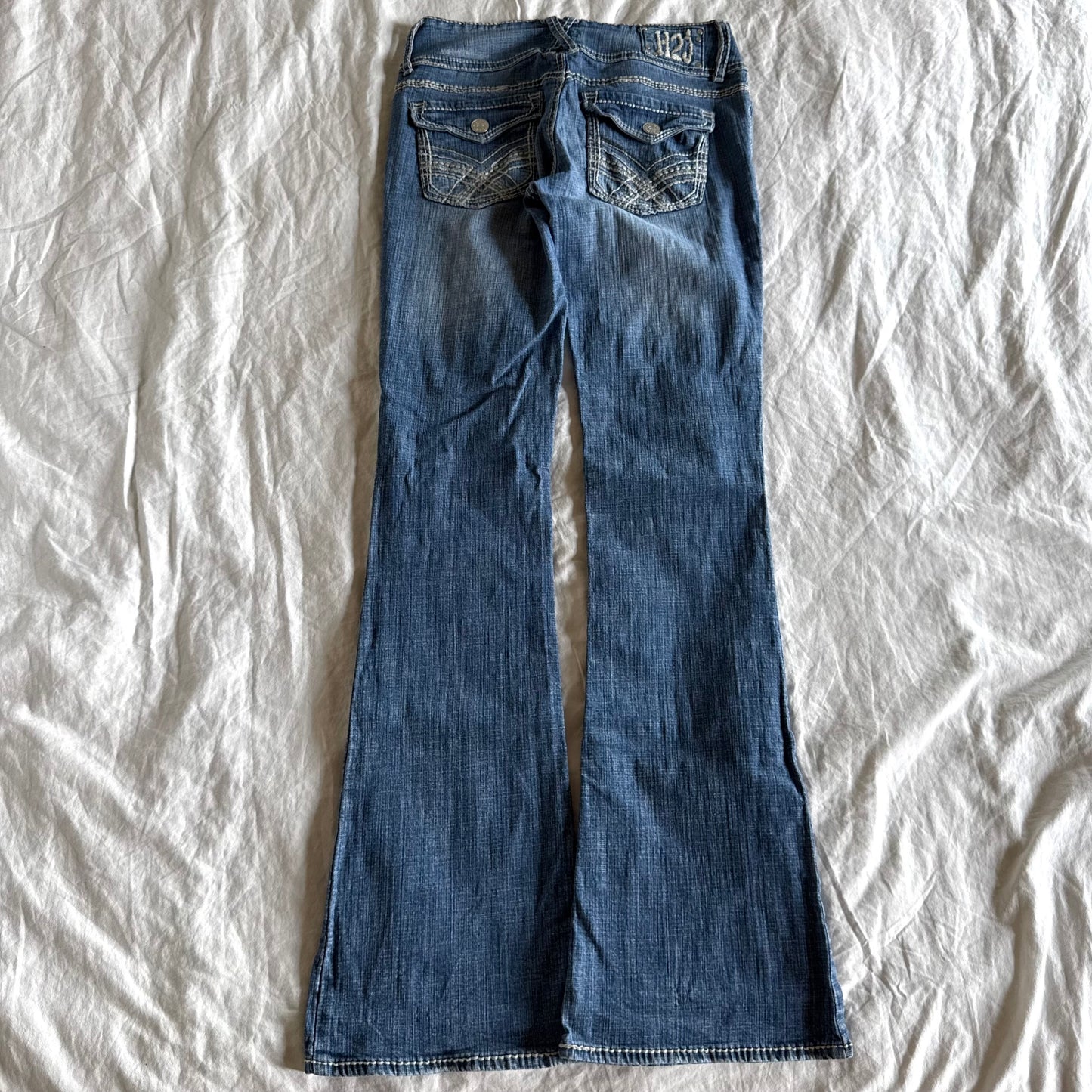 H2J Low-Rise Medium Wash Bootcut Jeans - Size XS