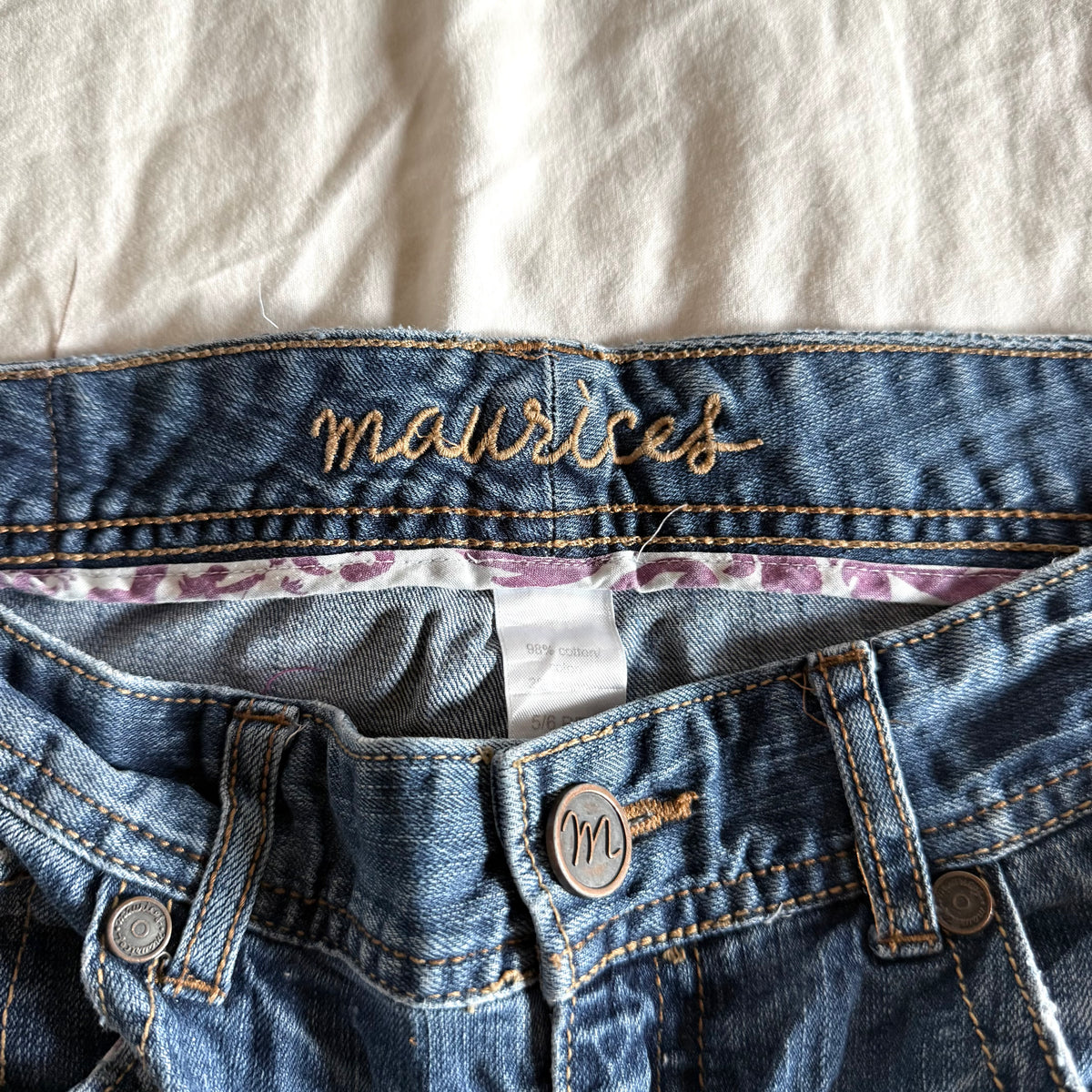 Maurices Low-Rise Medium Wash Straight Fit Jeans - Size M