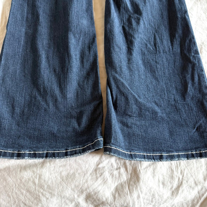 RUE21 Low-Rise Ripped Dark Wash Bootcut Jeans - Size M