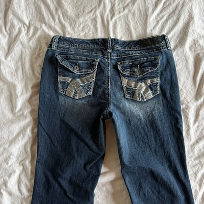 Rue21 Low-Rise Dark Wash Bootcut Jeans - Size L/XL