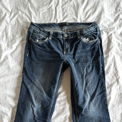 Rue21 Low-Rise Dark Wash Bootcut Jeans - Size L/XL