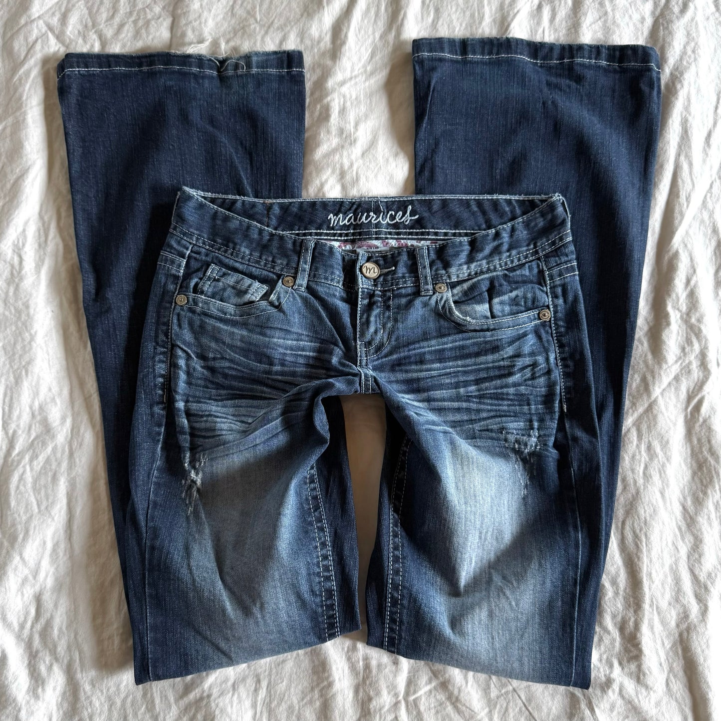 Maurices Low-Rise Medium Wash Bootcut Jeans - Size S