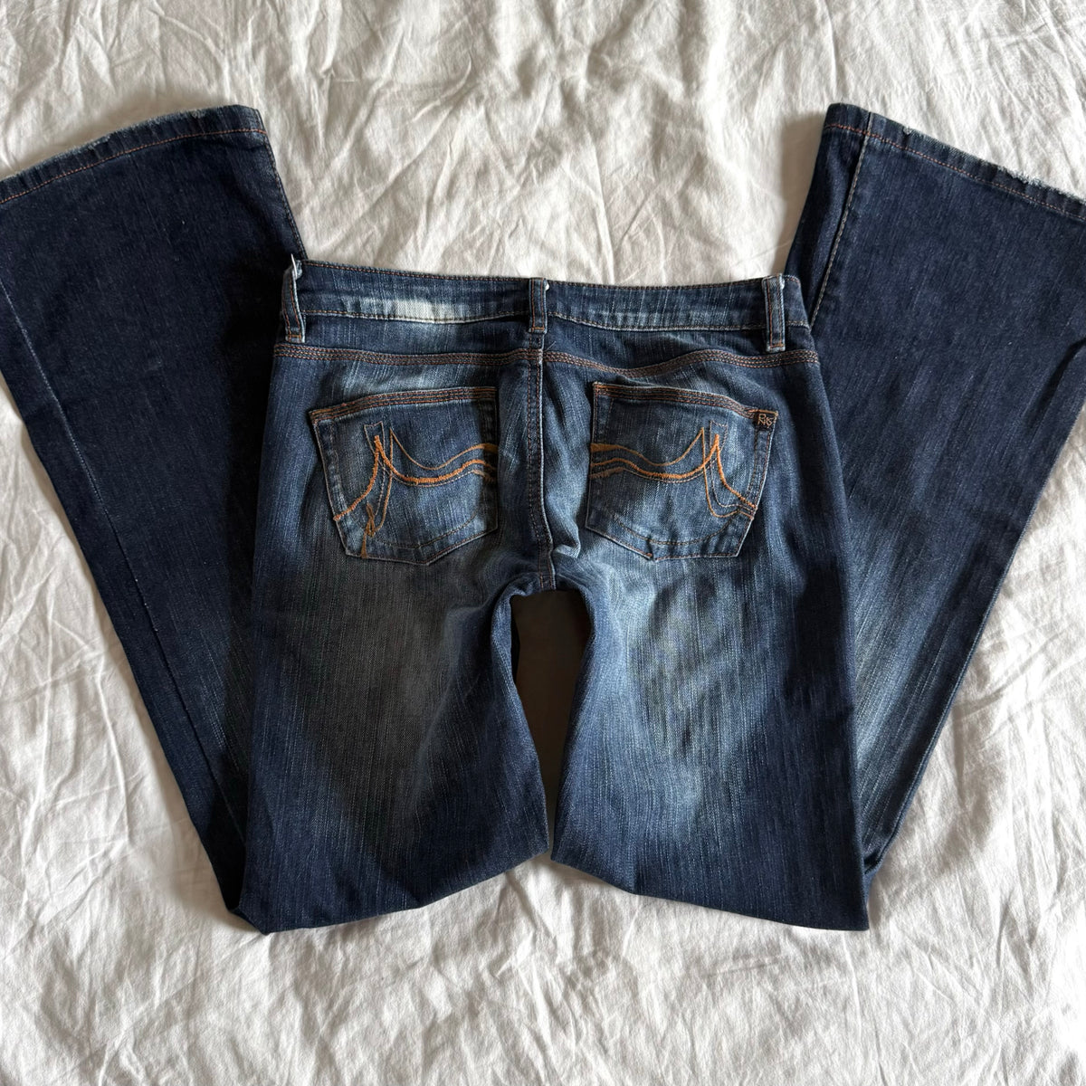 DKNY Low-Rise Medium Wash Bootcut Jeans - Size S