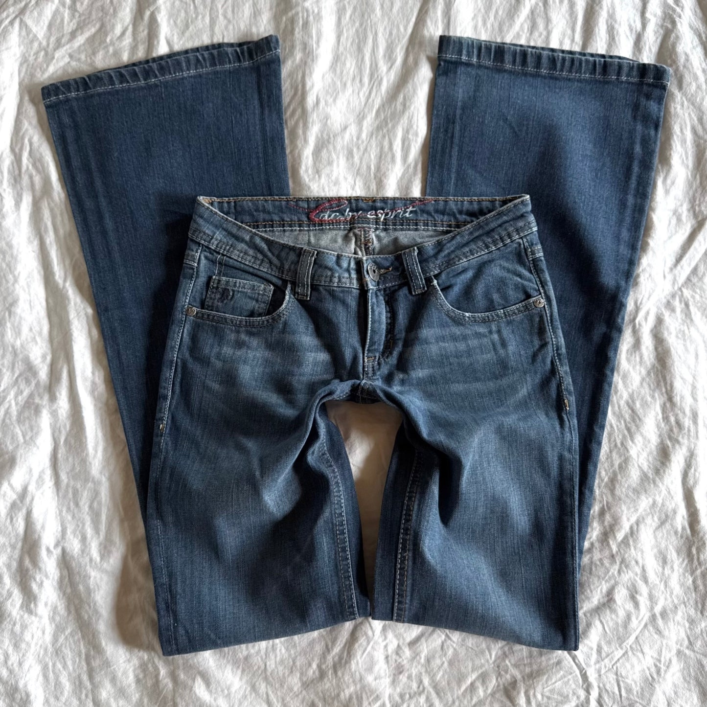 Edc by Esprit Low-Rise Medium Wash Straight Fit Jeans Jeans - Size XXS/XS