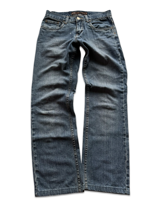 Shine Mid-Rise Baggy Jeans (L)