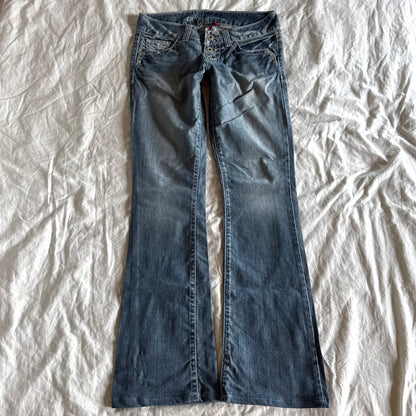 Guess Low-Rise Light Wash Bootcut Jeans - Size S