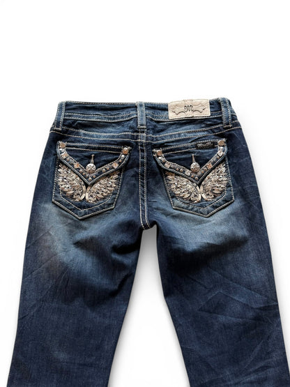 Miss Me Low-Rise Bootcut Jeans (XS)