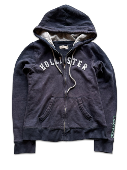 Hollister Navy Zip-Up Hoodie (S)
