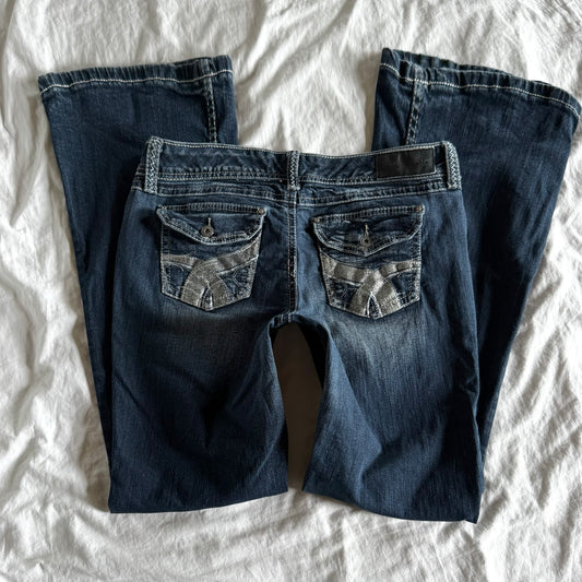 Rue21 Low-Rise Dark Wash Bootcut Jeans - Size L/XL