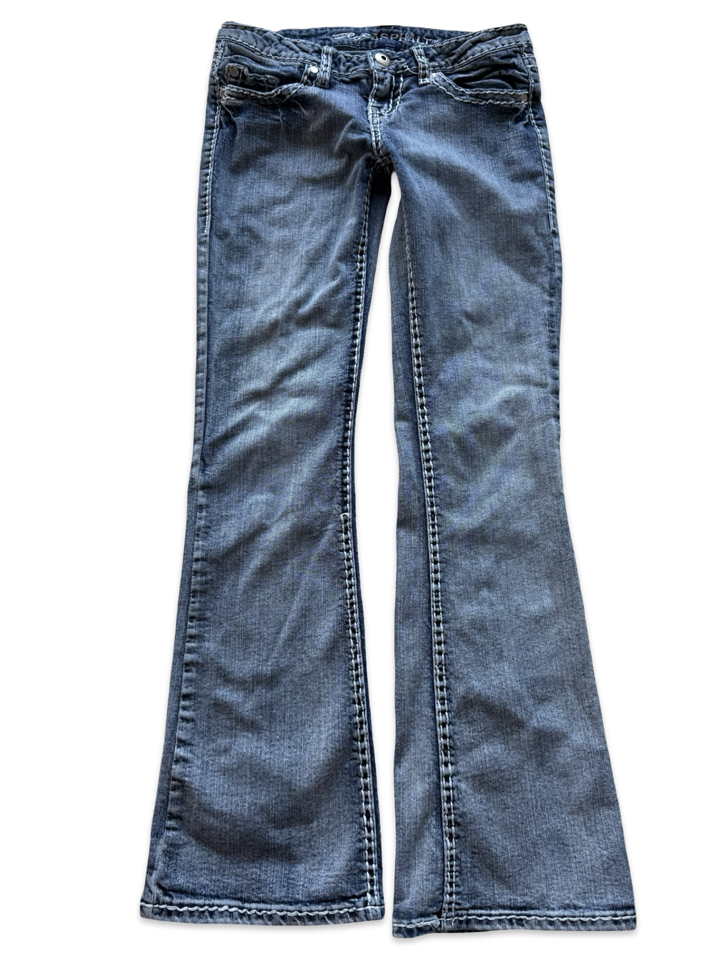 Blue Asphalt Low-Rise Bootcut Jeans (XXS)