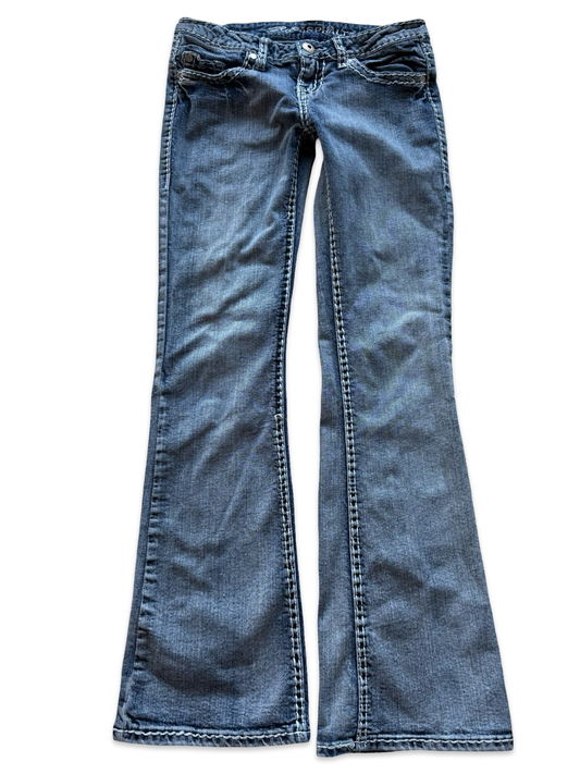 Blue Asphalt Low-Rise Bootcut Jeans (XXS)