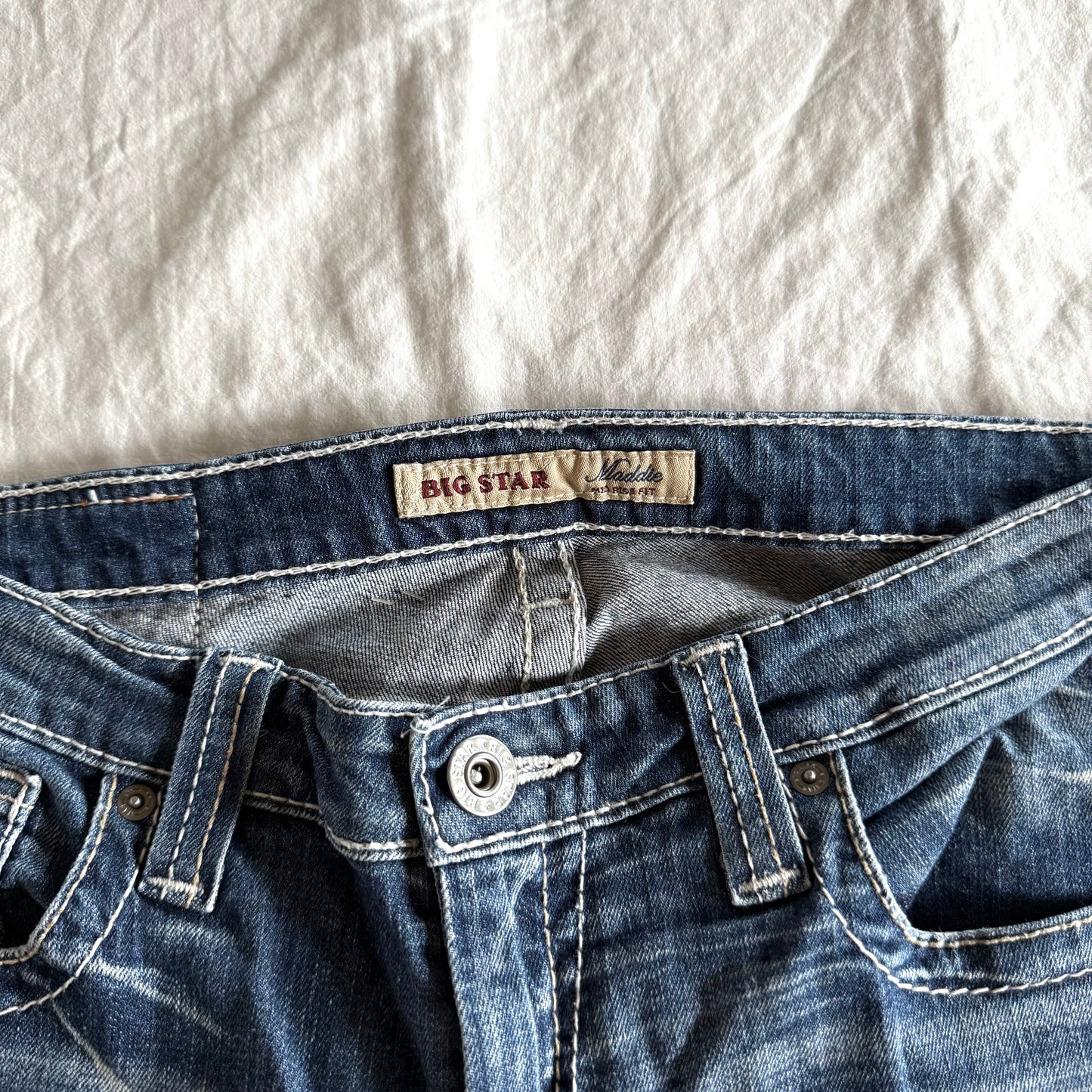 Big Star Low-Rise Medium Wash Bootcut Jeans - Size L