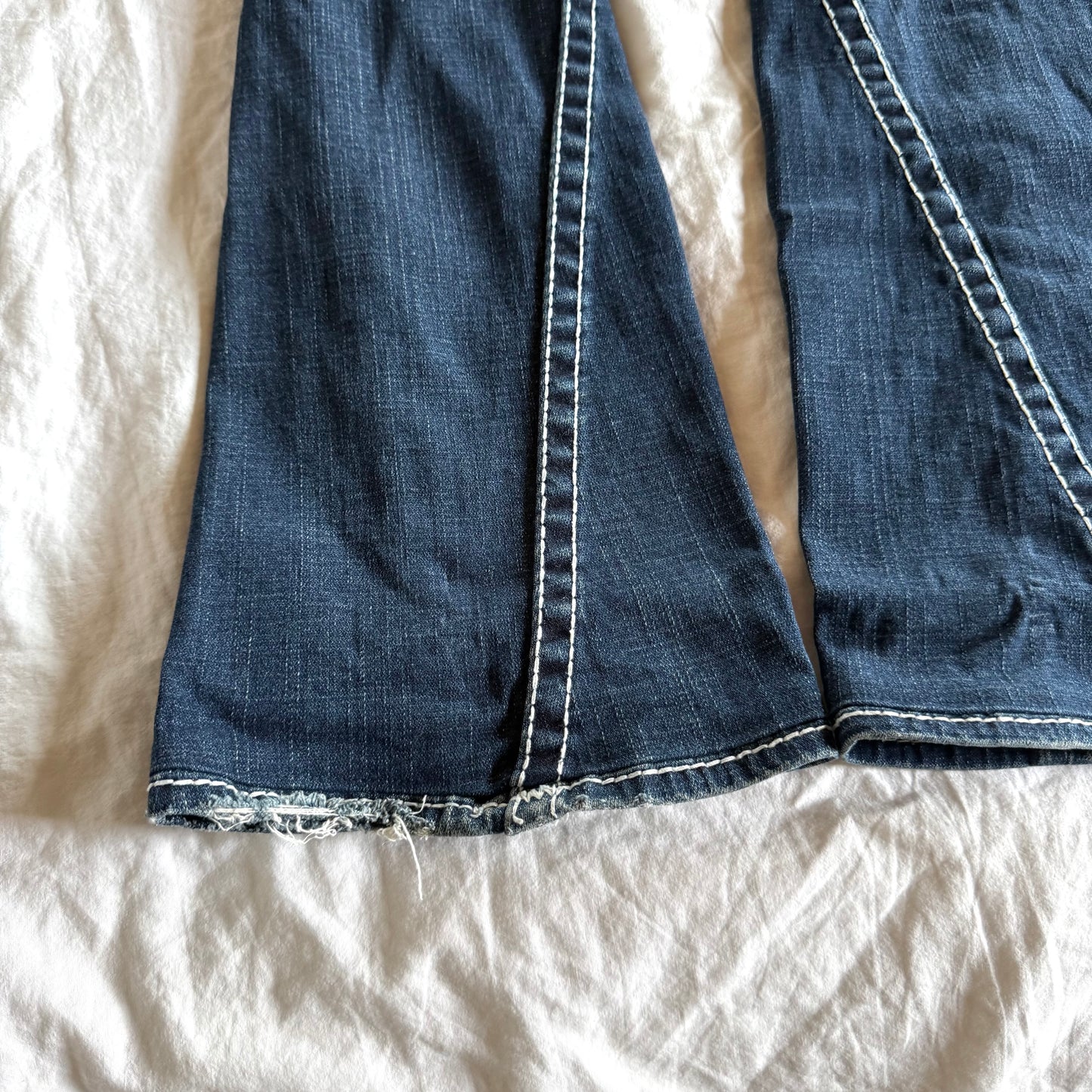 True Religion Low-Rise Dark Wash Bootcut Jeans - Size XXS