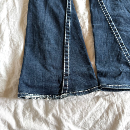 True Religion Low-Rise Dark Wash Bootcut Jeans - Size XXS