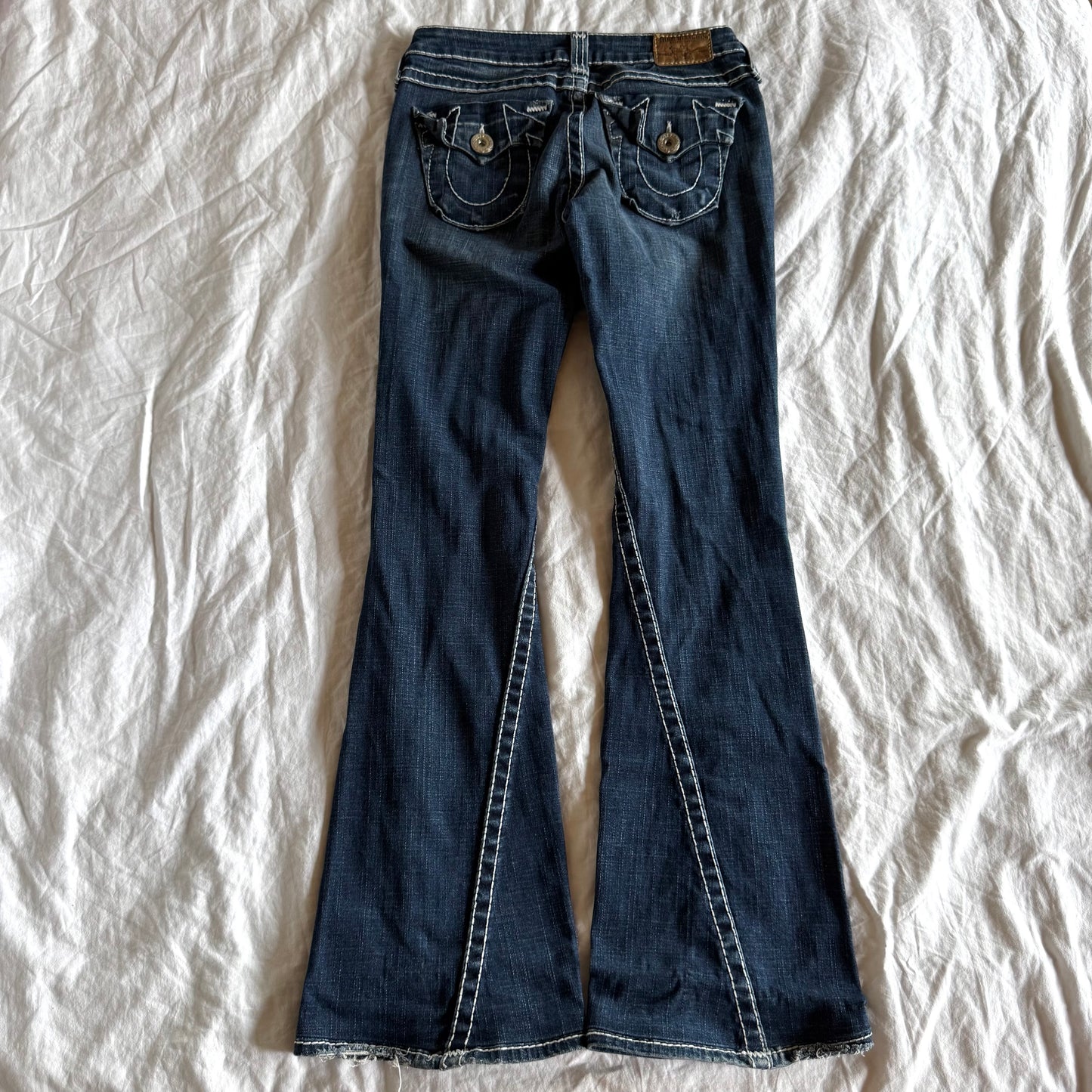 True Religion Low-Rise Dark Wash Bootcut Jeans - Size XXS