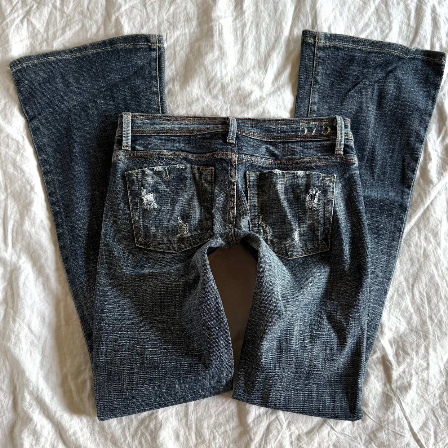 575 Low-Rise Dark Wash Bootcut Jeans - Size XXS