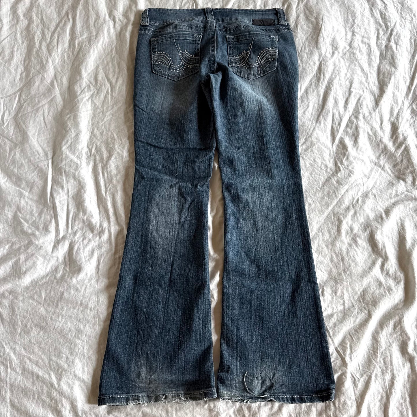 Grane Low-Rise Dark Wash Bootcut Jeans - Size S/M