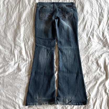 Grane Low-Rise Dark Wash Bootcut Jeans - Size S/M
