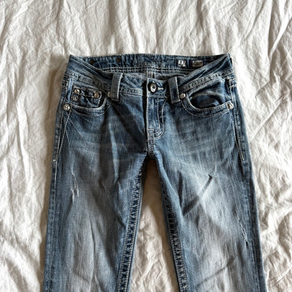 Miss Me Low-Rise Light Wash Bootcut Jeans - Size XS