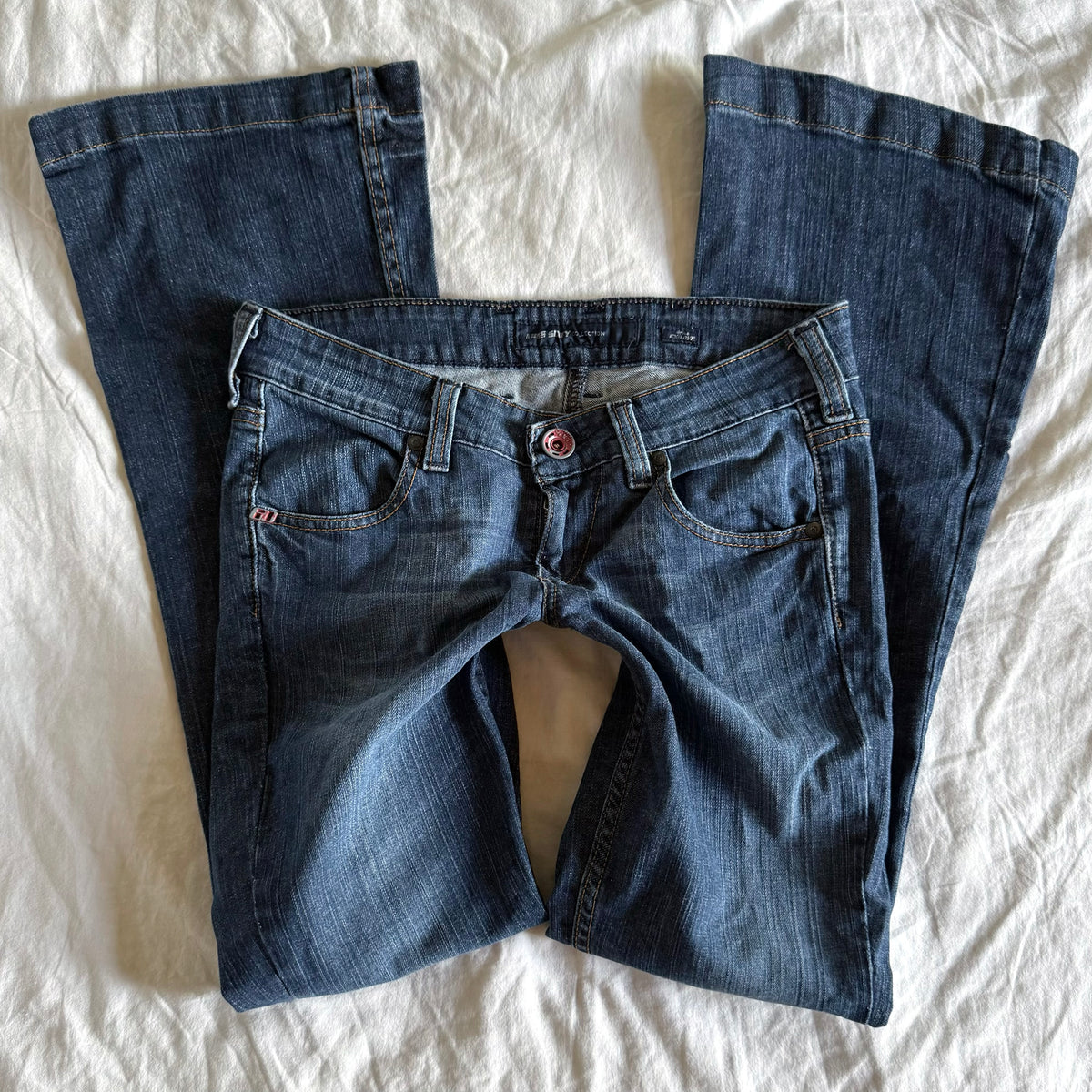 Miss Sixty Low-Rise Dark Wash Bootcut Jeans - Size XS