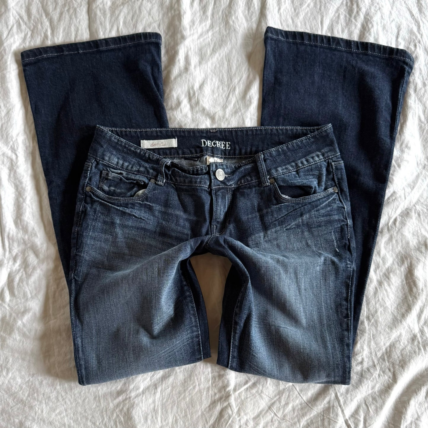 Decree Low-Rise Dark Wash Bootcut Jeans - Size L