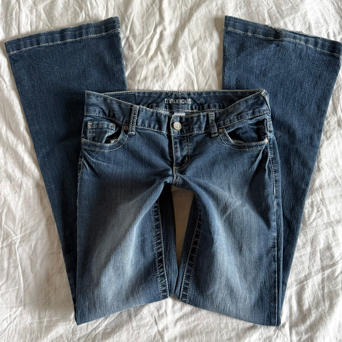 Maurices Low-Rise Medium Wash Bootcut Jeans - Size M