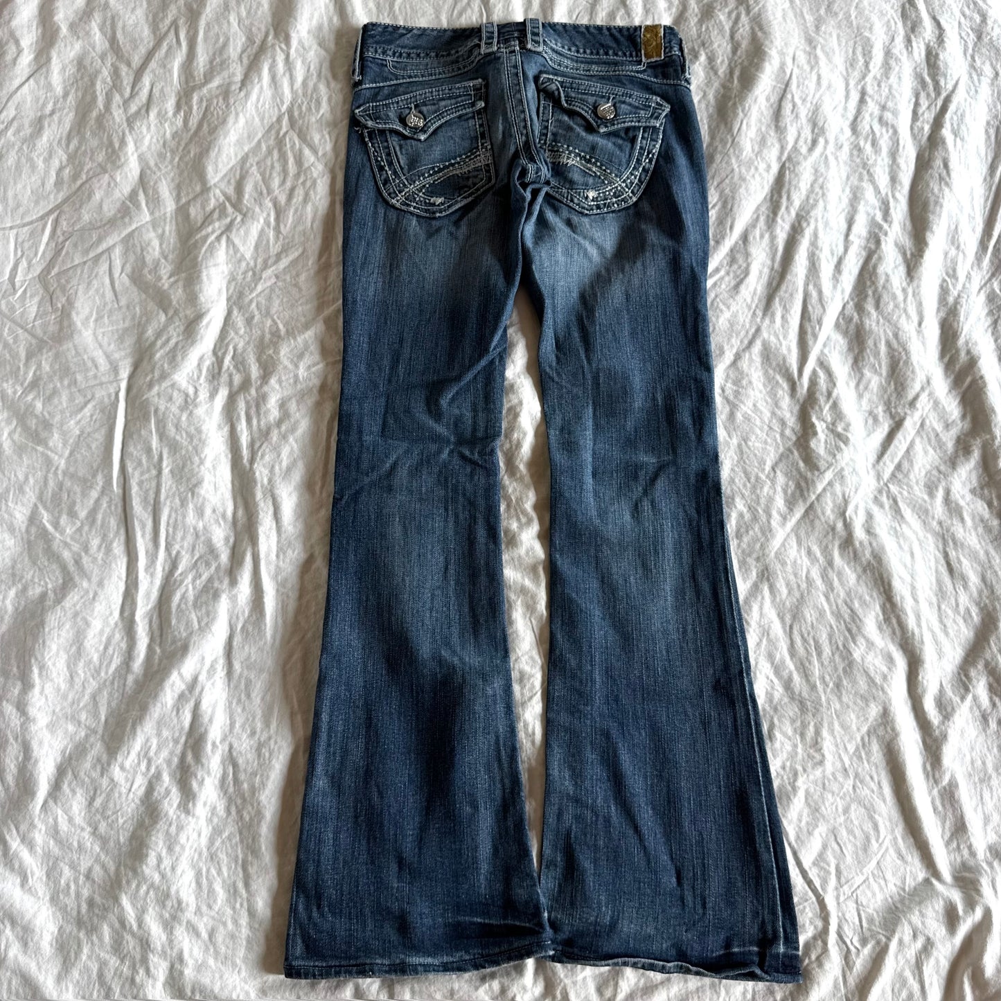 Maurices Ultra Low-Rise Medium Wash Bootcut Jeans - Size XXS