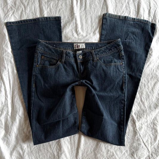 SO Low-Rise Dark Wash Flared Jeans - Size M/L