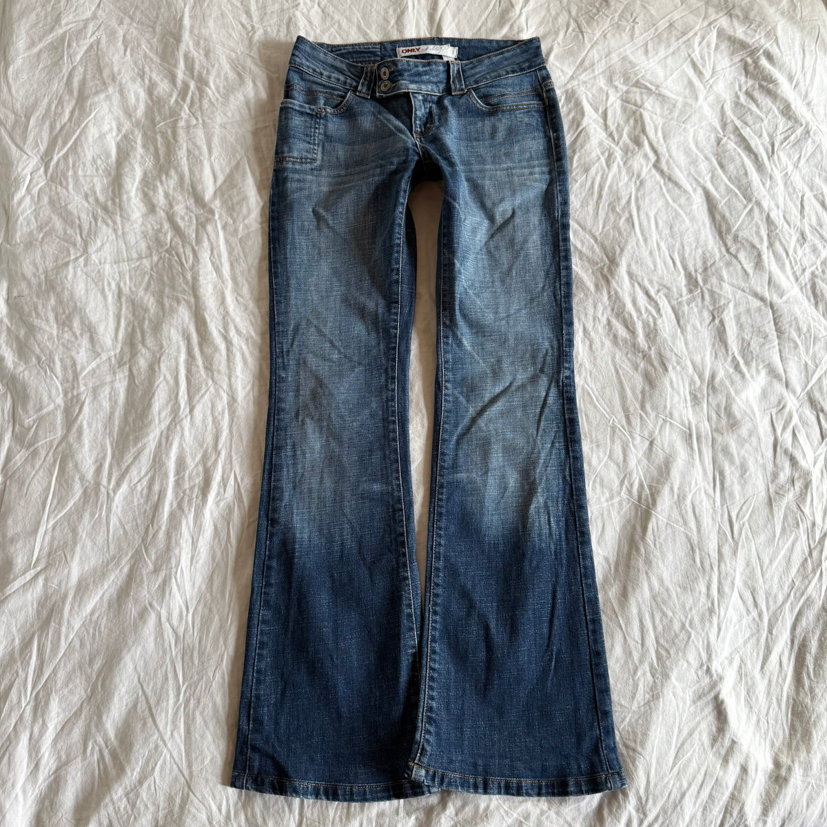Only Low-Rise Medium Wash Bootcut Jeans - Size S
