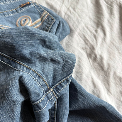 Seven7 Low-Rise Medium Wash Bootcut Jeans - Size M