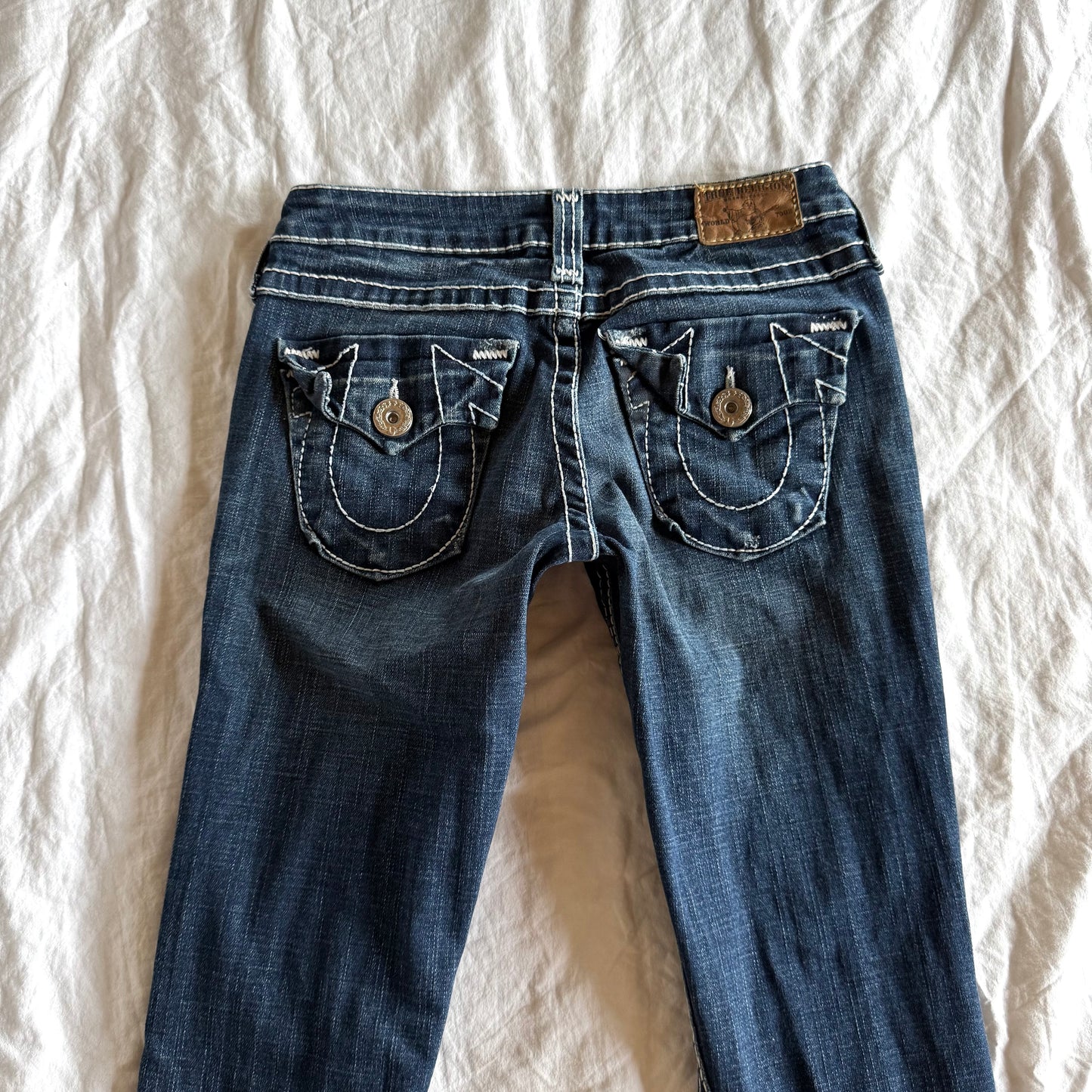 True Religion Low-Rise Dark Wash Bootcut Jeans - Size XXS