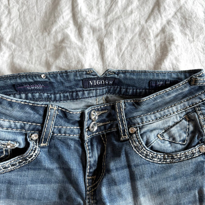 Vigoss Low-Rise Medium Wash Bootcut Jeans - Size XS