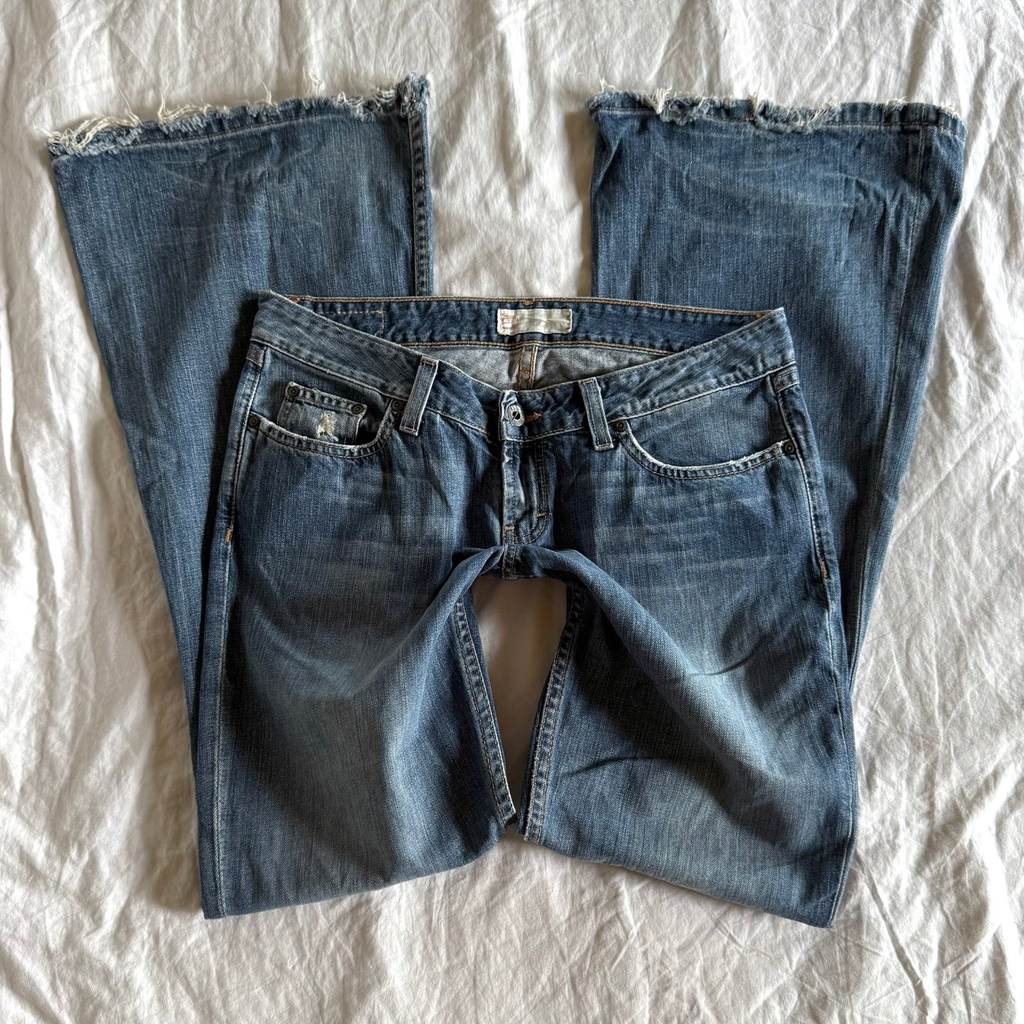 BKE Low-Rise Medium Wash Flared Jeans - Size M