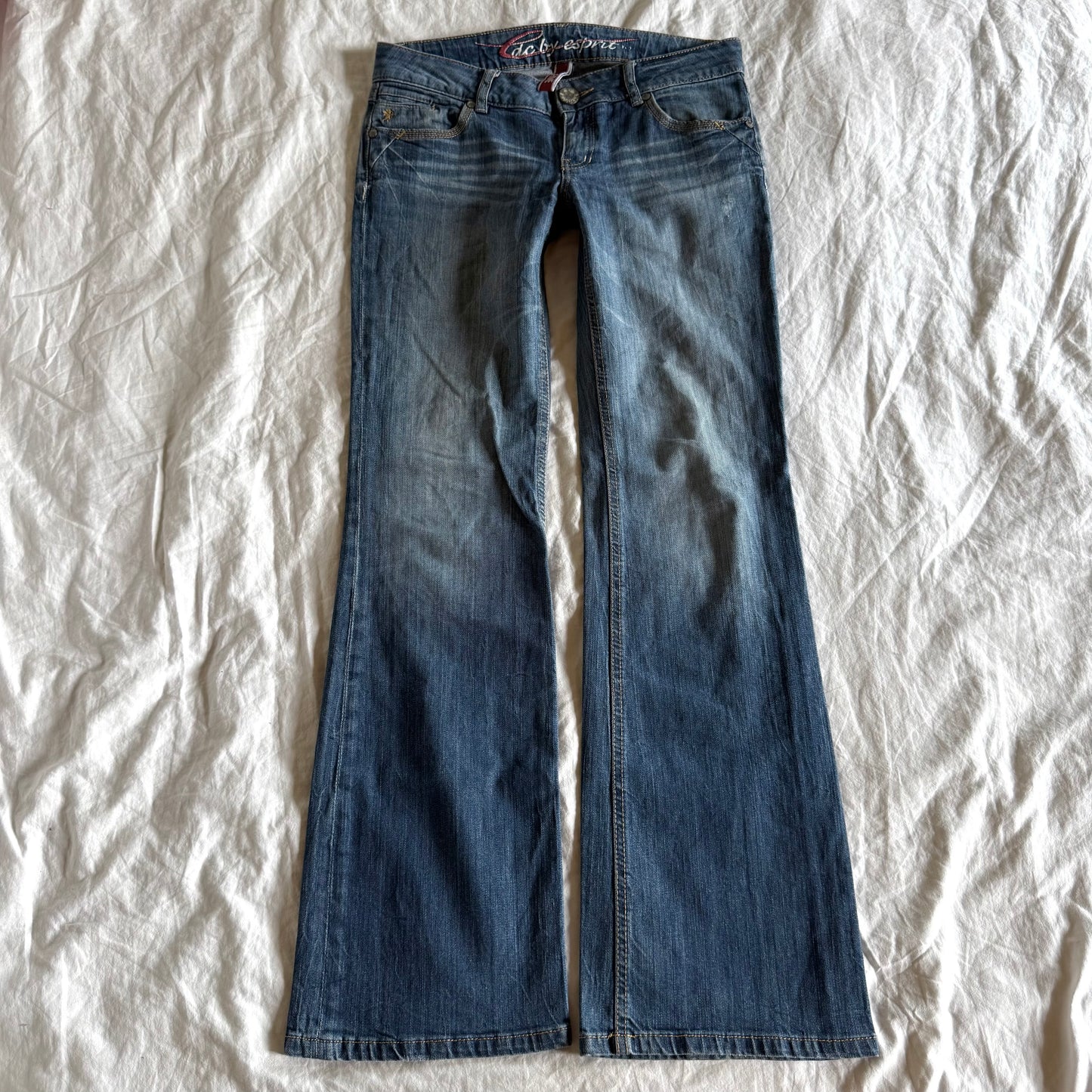 Edc by Esprit Low-Rise Medium Wash Bootcut Jeans - Size S/M