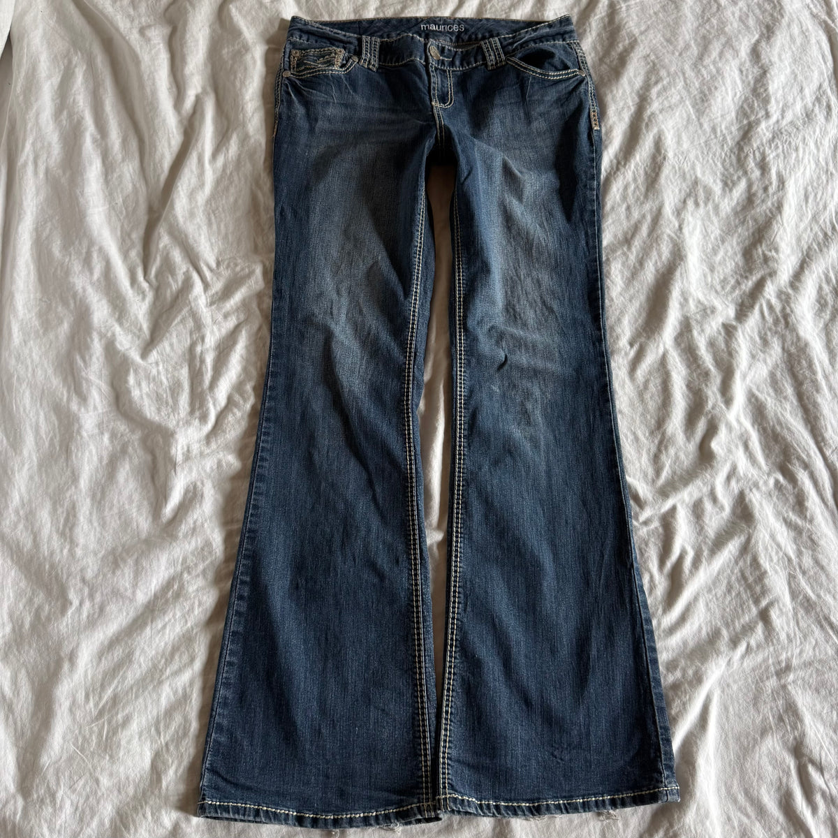 Maurices Low-Rise Medium Wash Bootcut Jeans - Size L
