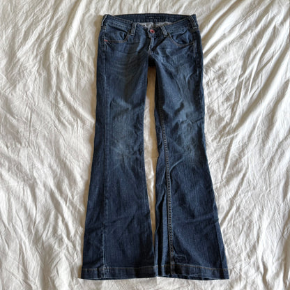 Miss Sixty Low-Rise Dark Wash Bootcut Jeans - Size XS