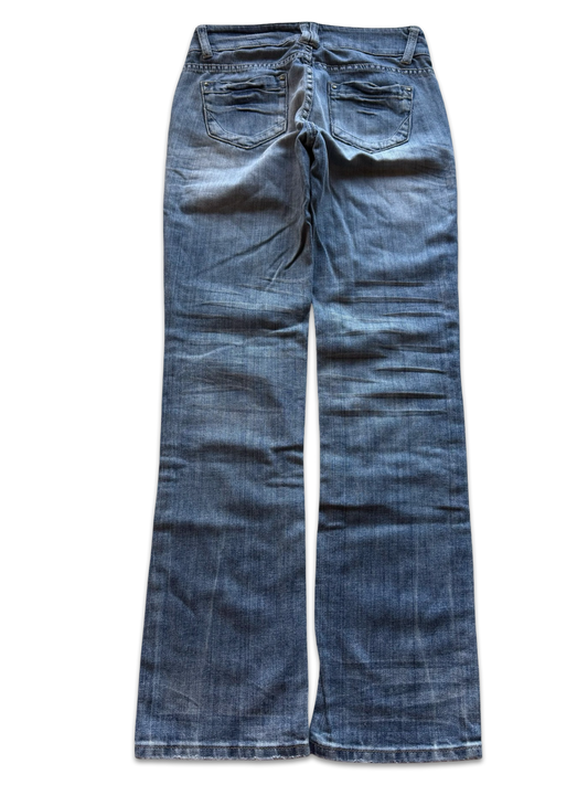 Cache Cache Mid-Rise Straight Fit Jeans (S)
