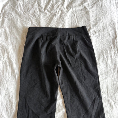 Jennifer Taylor Low-Rise Pinstriped Office Siren Flared Trousers - Size S