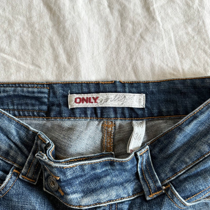 Only Low-Rise Medium Wash Bootcut Jeans - Size S