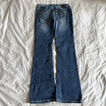 Petrol Low-Rise Dark Wash Bootcut Jeans - Size M