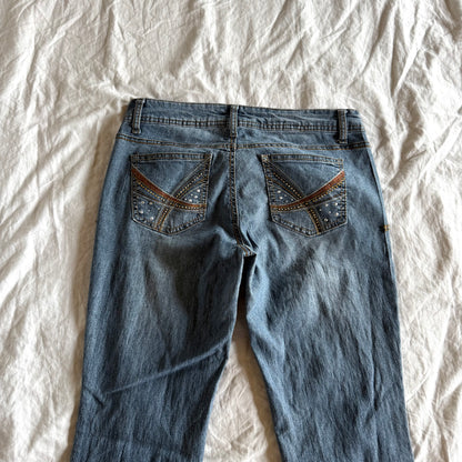 Lei Low-Rise Light Wash Bootcut Jeans - Size S