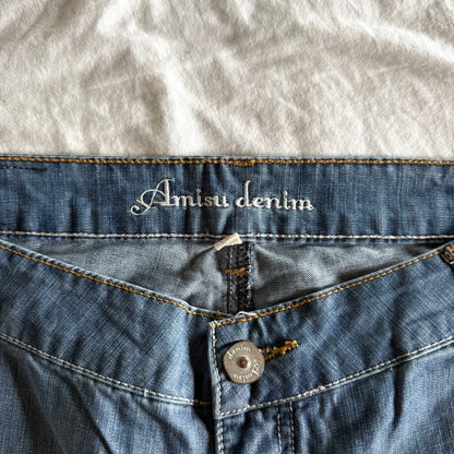 Amisu Low-Rise Light Wash Ultra Wide Leg Jeans - Size L/XL
