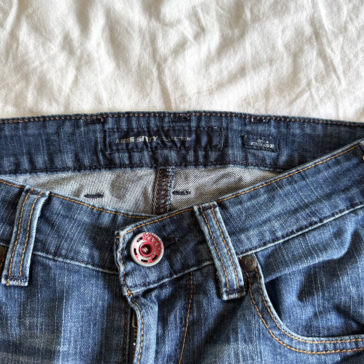 Miss Sixty Low-Rise Dark Wash Bootcut Jeans - Size XS