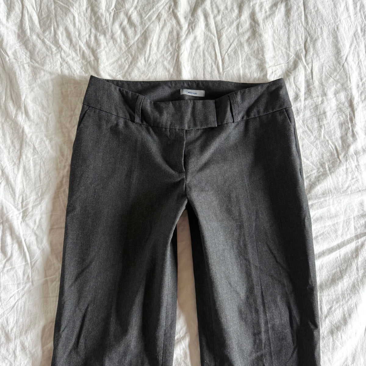 Montego Low-Rise Office Siren Straight Fit Trousers - Size S