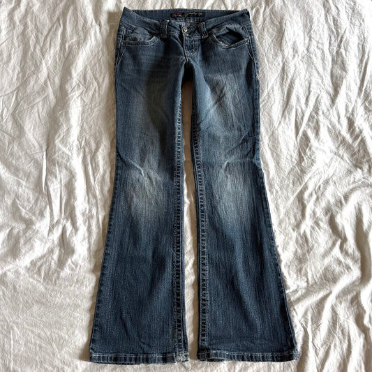 Grane Low-Rise Dark Wash Bootcut Jeans - Size S/M