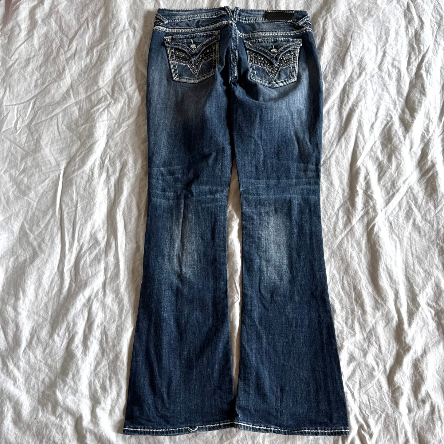 Vigoss Low-Rise Medium Wash Bootcut Jeans - Size M
