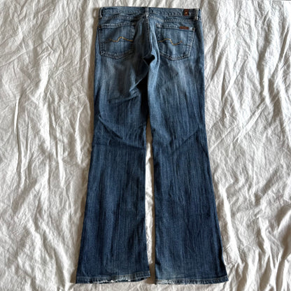 7 for All Mankind Low-Rise Medium Wash Straight Fit Jeans - Size XXS