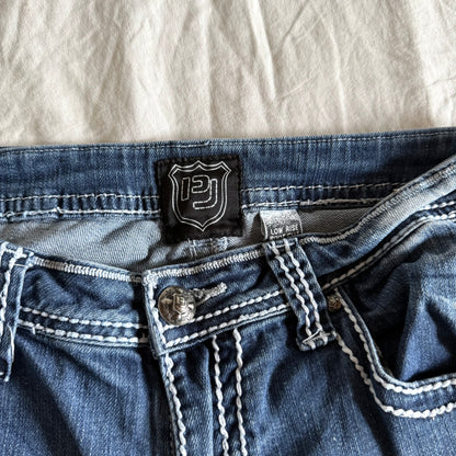 Petrol Low-Rise Dark Wash Bootcut Jeans - Size M